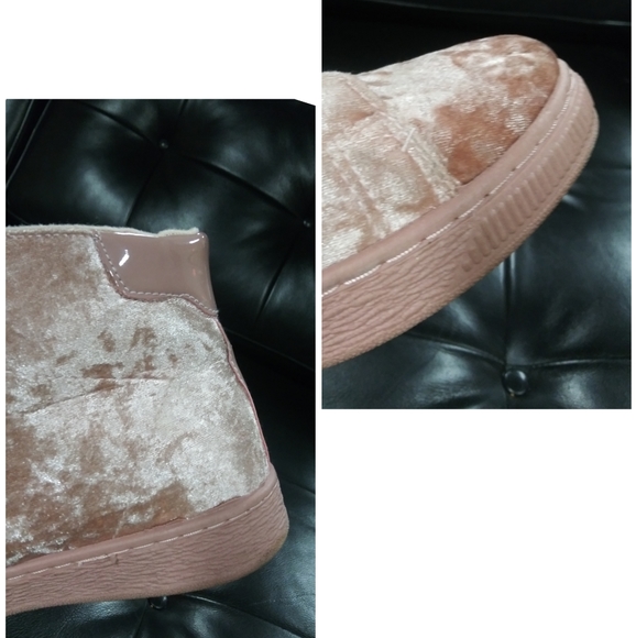 Rouge | SALE🎈Trendy Velvet H/T Sneakers Pink - Picture 5 of 9